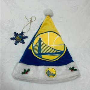 Golden State Warriors Santa Hat W/ Ornament